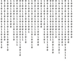 Wall Mural - binary code zero one matrix white background. banner, pattern, wallpaper. vector illustration