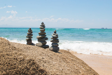 stones on the beach 