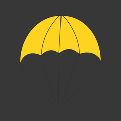 Wall Mural - parachute icon. high quality line parachute icon on white background. from entertainment collection flat trendy vector parachute symbol. use for web and mobile