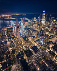 Fototapete - Aerial View of San Francisco Skyline at Night