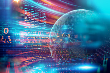 programming code abstract technology background of software developer and computer script