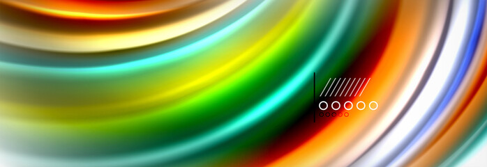 Fluid liquid colors abstract background, colorful geometric background - fluid shapes composition