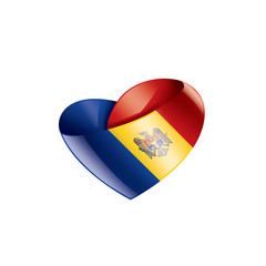 Moldova flag, vector illustration on a white background