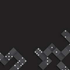 Wall Mural - black blocks frame on blank black background vector