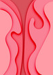 © titaporn - Paper art of abstract background with pink and red pastel color vector