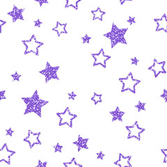 Wall Mural - Violet Star Pattern. Glitter Look.