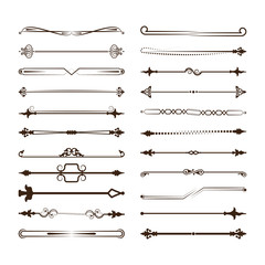 Collection of vector dividers. Can be used for design, letters, jewelry, gifts, notebooks