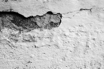 Texture, wall, concrete, it can be used as a background . Wall fragment with scratches and cracks