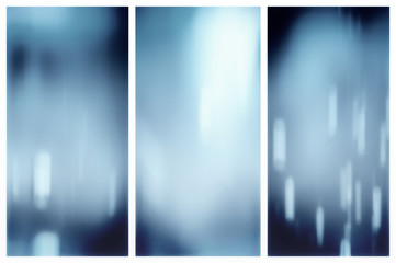 Wall Mural - Abstract blue background. Design of three vertical parts.