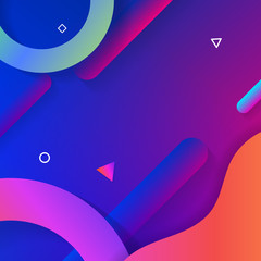 Fototapete - Modern geometric abstract gradient background vector