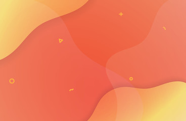 Fototapete - Abstract orange gradient flat design background vector