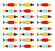 Fish seamless pattern vector flay style portugal