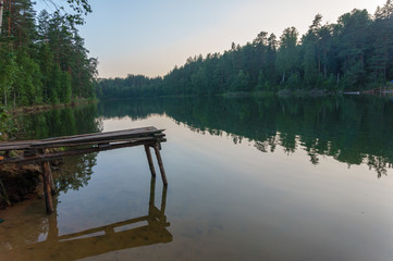  Quiet lake in the evening