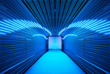 Poster - Futuristic tunnel interior background