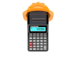 Poster - Calculator with hardhat