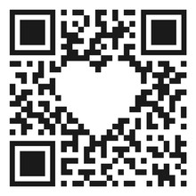 QR Code With Heart Shap. Concept Of Digital Love. Vector Illustration
