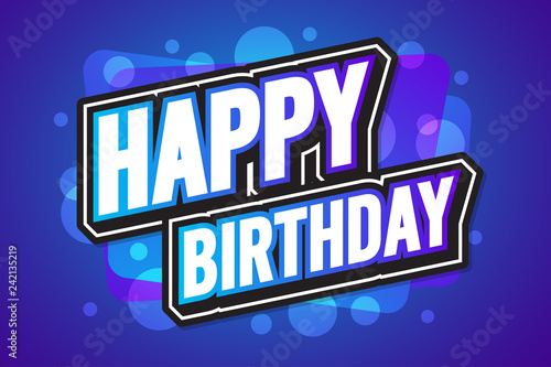 Happy Birthday. Poster banner poster template background. Vector illustration