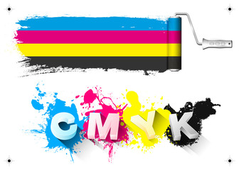 Wall Mural - cmyk print design elements