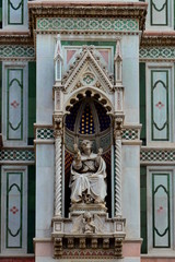 Wall Mural - Statue - detail of cathedral in Florence, Italy