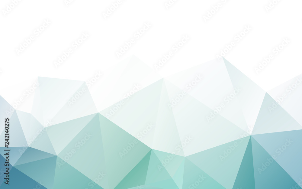 blue green triangle polygonal geometric design - obrazy, fototapety, plakaty 