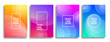 A collection of colorful covers. Wavy shapes with gradient. Modern design. Eps10 vector