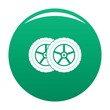 © anatolir - Car tyre icon. Simple illustration of car tyre vector icon for any design green