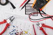 Tools for electrical installations laid on electrical schemes