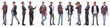 © ASDF - panoramic collage of a promising young man