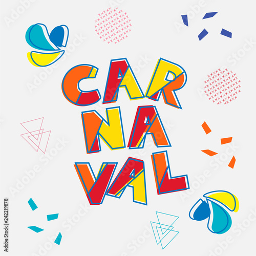 Fotografie, Tablou Brazilian Carnaval modern background vector