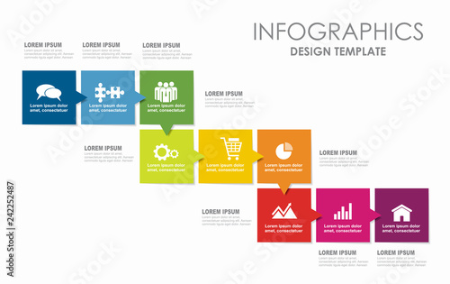 Fotografía Infographic design template with place for your data