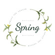 Nature spring logo design vector