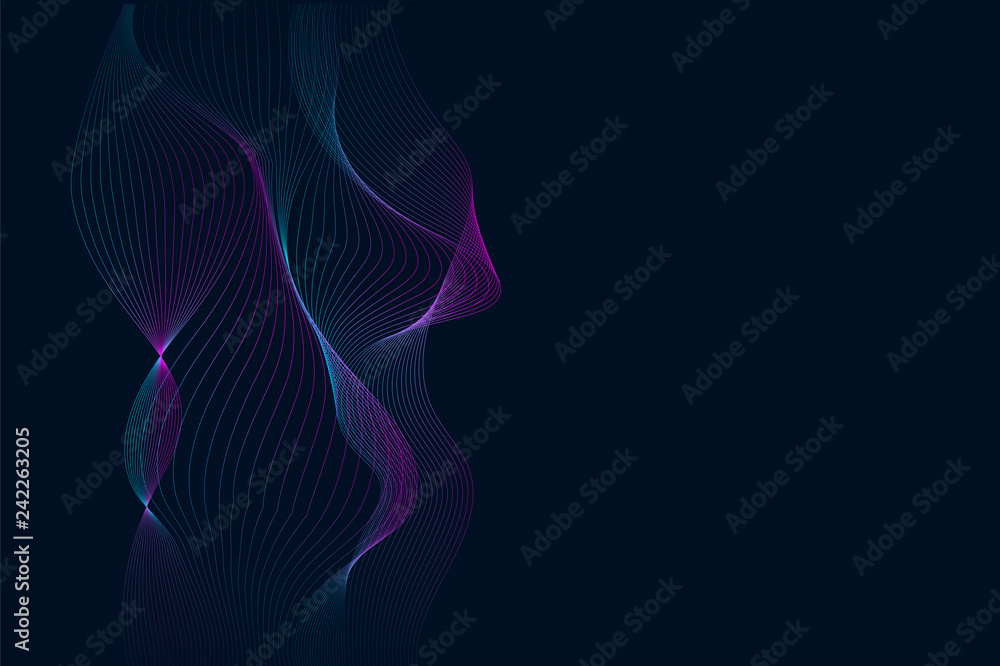Data visualization dynamic wave pattern vector Stock Vector | Adobe Stock