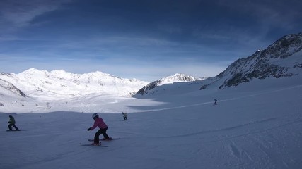 Poster - Winter time in Alps and Stubaier Gletscher