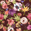 Seamless floral pattern, tileable pattern, textile, fashion background with flowers