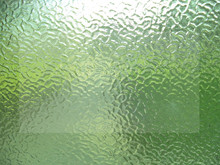 Thick, Green Glass, Background, Texture, Space For Writing Messages