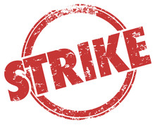 Strike Hit Stop Work Stamp Word Illustration