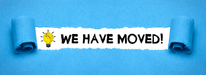 Sticker - We have moved! 