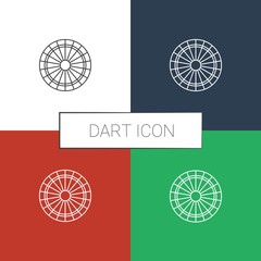 Sticker - dart icon white background