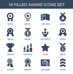 Wall Mural - award icons