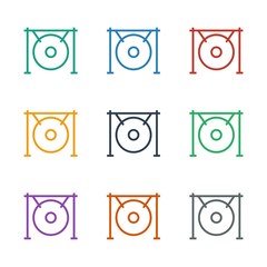 Poster - gong icon white background