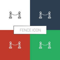 Poster - fence icon white background