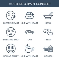 Wall Mural - clipart icons