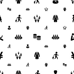 Poster - businessman icons pattern seamless white background