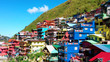 Colorful  Houses in aerial view, La Trinidad, Benguet, Philippines