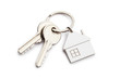 © Yeti Studio - House keys with house shaped keychain, isolated on white background