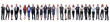 © ASDF - panoramic photo of a big business team standing together