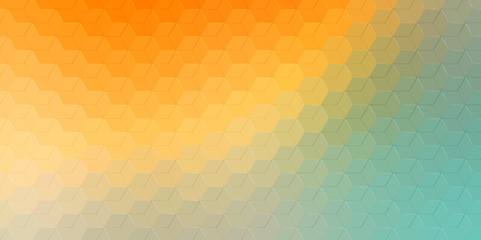 Wall Mural - Abstract hexagonal background. Vector geometric background with hexagons and gradient effect. Bright color vector background illustration.