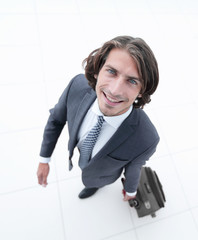 Wall Mural - view from the top.businessman with Luggage