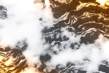  High altitude mountain peaks 3d rendering landscape background