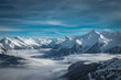 canvas print picture - Blick über das Zillertal mit Ahornspitze im Hintergrund